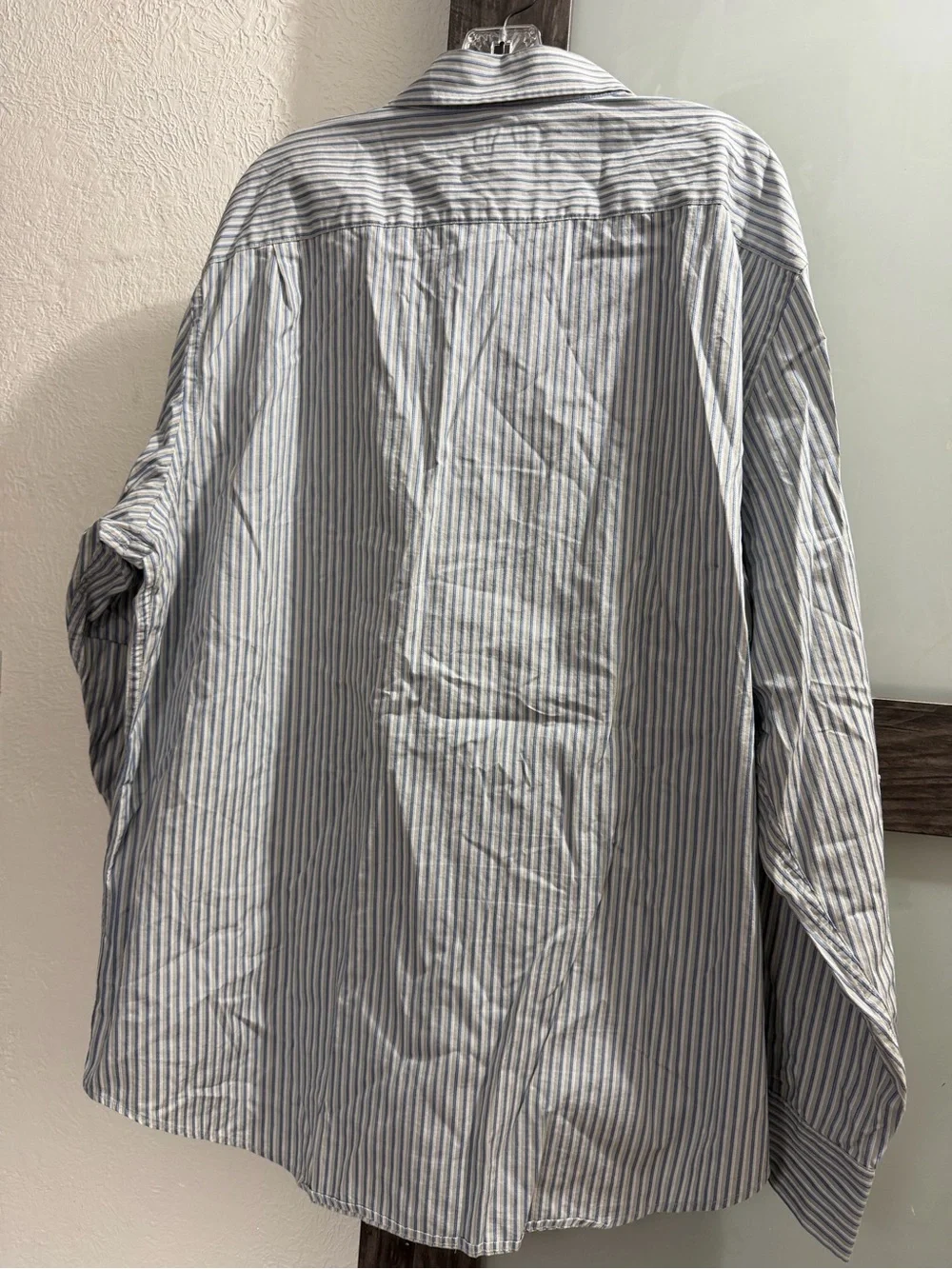 Banana Republic Blue and White Striped Dress Shirt